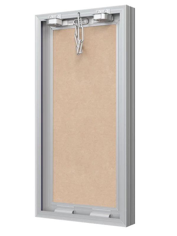 Люк ревизионный D Ceramo Base 200х400 скрытый монтаж съемный алюминий EVECS