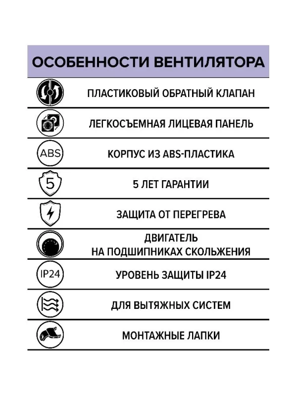 Вентилятор накладной WIND D100 обратный клапан ERA