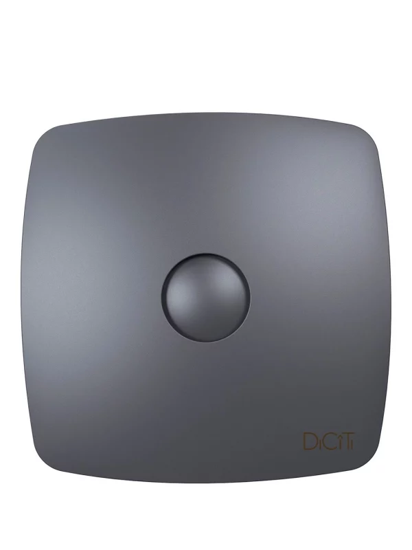 Вентилятор накладной RIO D125 обратный клапан Dark gray metal DICITI
