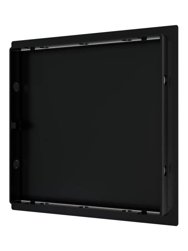 Люк ревизионный LN фланец 200x200 нажимной 224х224 пластик Black EVECS