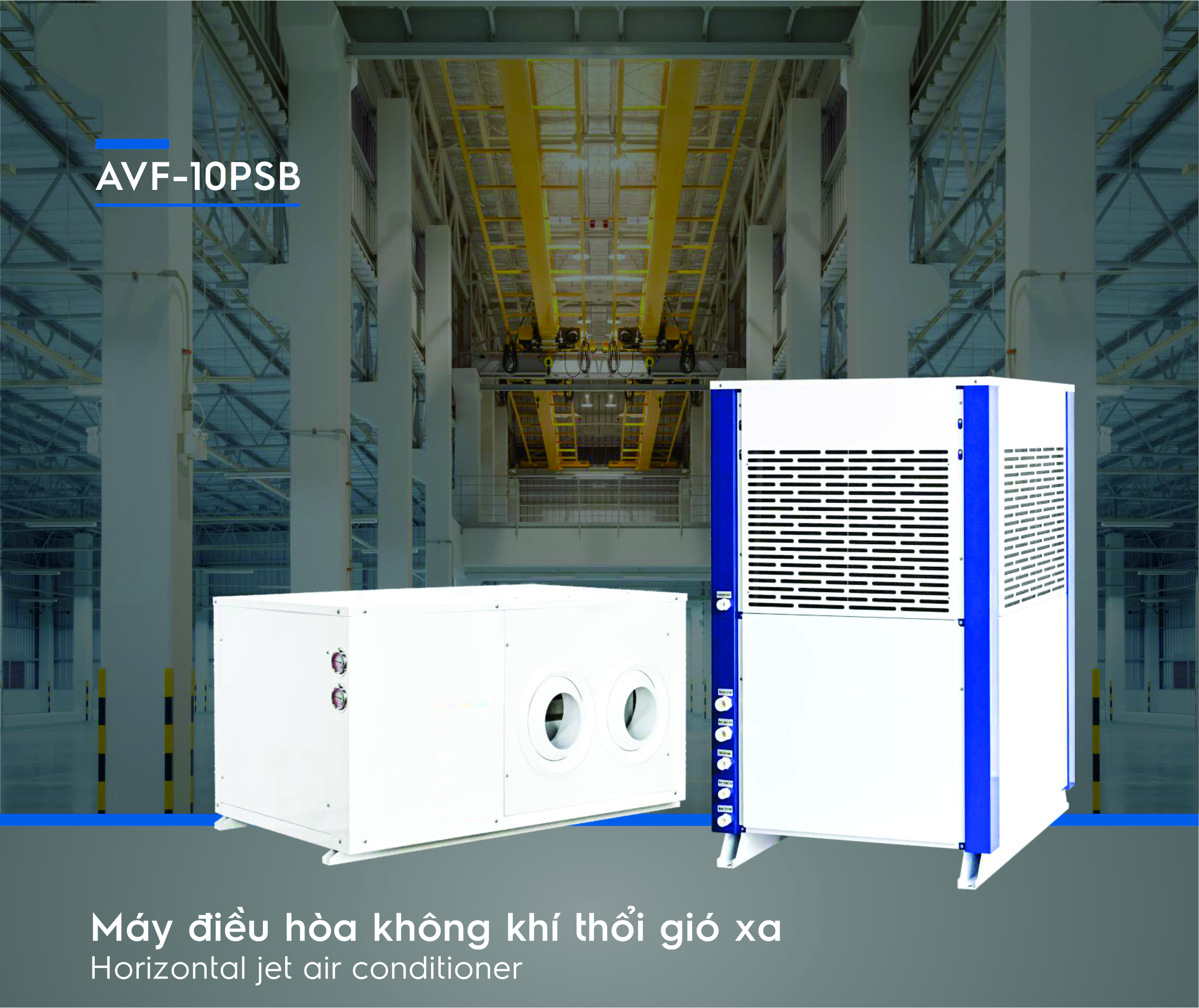 Máy điều hòa không khí hướng trục kiểu ngang Model: AVF-10PSB (thổi gió xa)